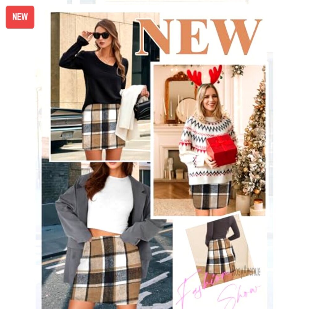 High Waist Bodycon Pencil Skirt, Polyester Stretchy Mini, Elastic Waist - Picture 6 of 7